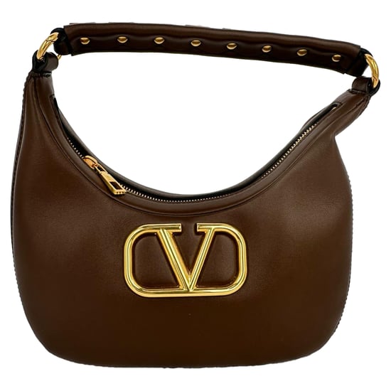 Valentino Garavani Stud Sign Hobo-tas in Bruin Leder - Image 3