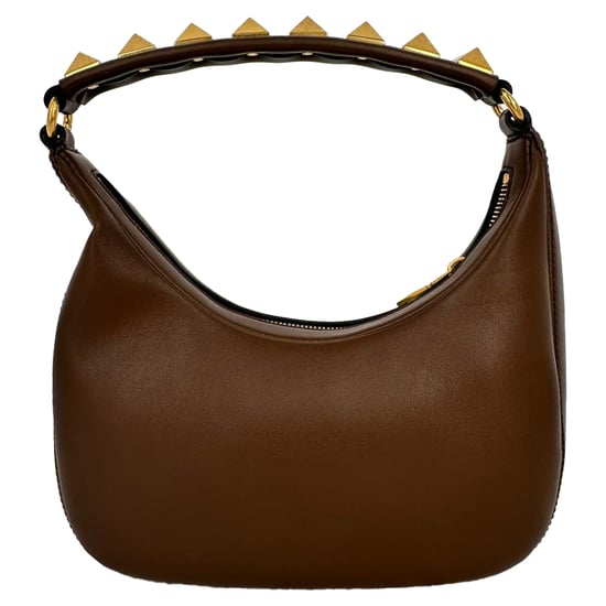 Valentino Garavani Stud Sign Hobo-tas in Bruin Leder - Image 5