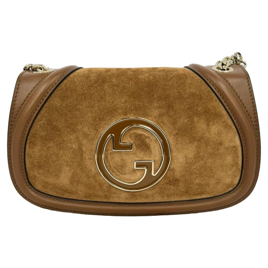 Gucci Blondie Small Shoulder Bag in Brown Suede - Image 1