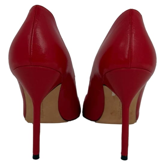 Manolo Blahnik BB 105 Heeled Pumps in Red Leather - Image 2