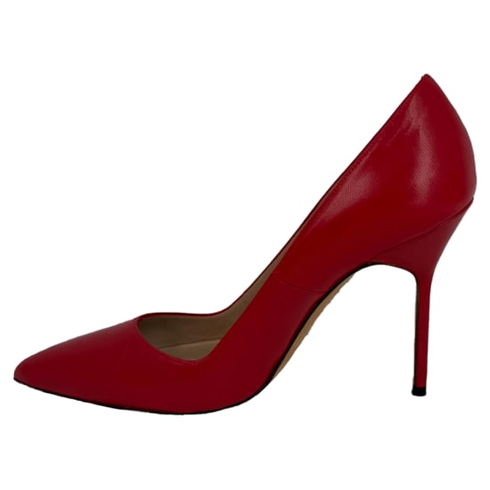 Manolo Blahnik BB 105 Heeled Pumps in Red Leather - Image 3