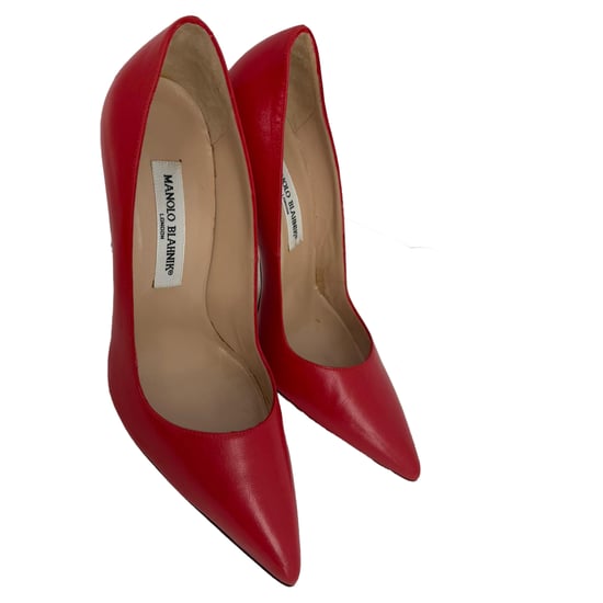 Manolo Blahnik BB 105 Heeled Pumps in Red Leather - Image 5