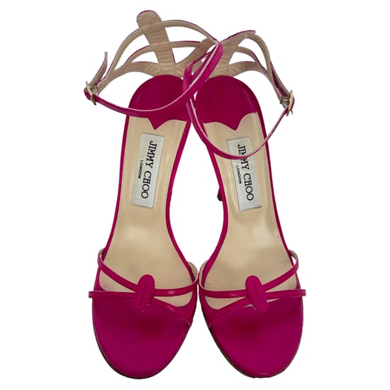 Jimmy Choo Ankle Strap Sandal Heels in Pink Leather - Image 3