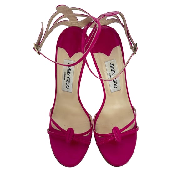 Jimmy Choo Ankle Strap Sandal Heels in Pink Leather - Image 4