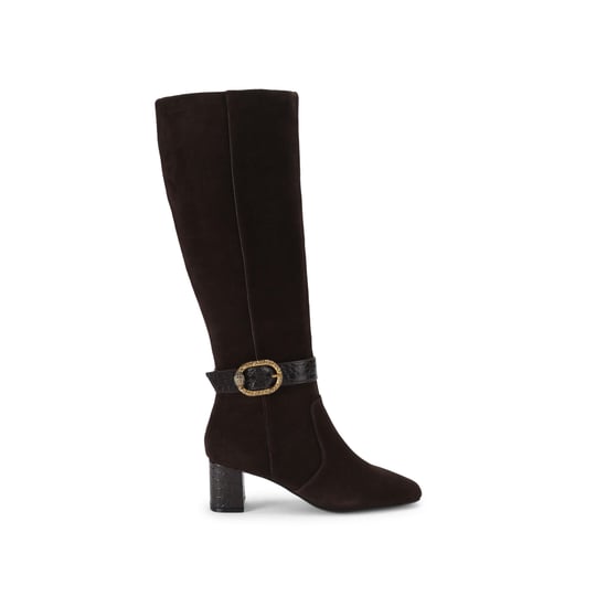 Kurt Geiger London Suede Mayfair Block Knee Boots - Image 1