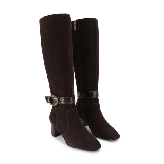 Kurt Geiger London Suede Mayfair Block Knee Boots - Image 2