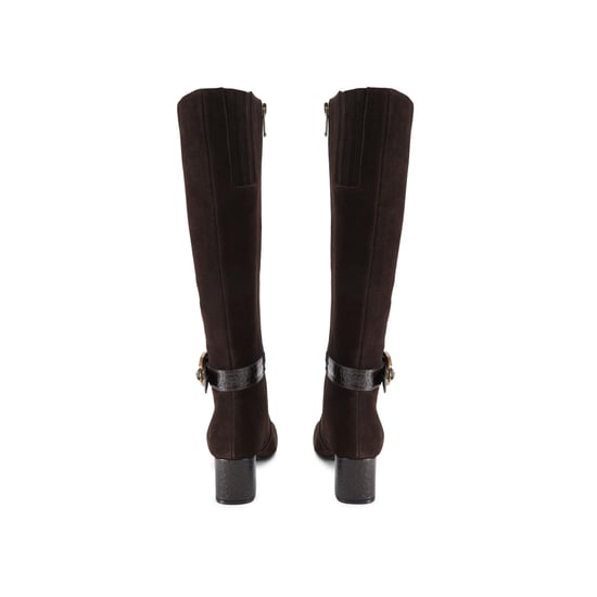 Kurt Geiger London Suede Mayfair Block Knee Boots - Image 3