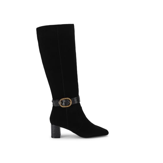 Kurt Geiger London Suede Turnlock Knee Boots - Image 1