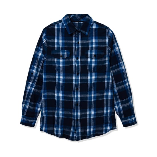 ASSC  X Everton FC Evertonian Flannel Button Up - Blue - Image 2