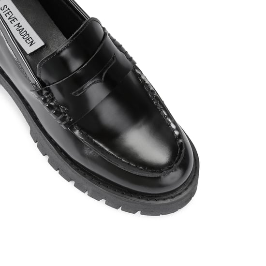 Leather Langsten Black Loafers - Image 4