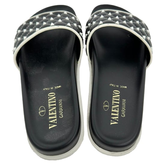 Valentino Garavani Rockstud Slides i svart läder - Image 6
