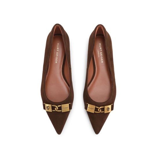 Kurt Geiger London Suede Kingsley Pointed Flat Ballet Flats - Image 2