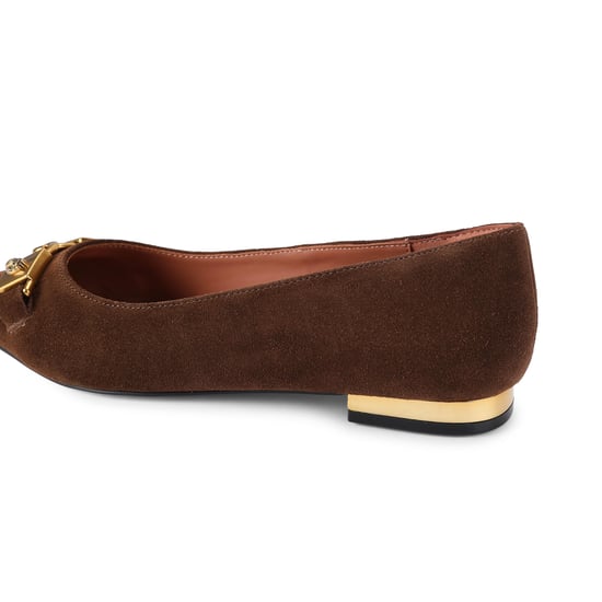 Kurt Geiger London Suede Kingsley Pointed Flat Ballet Flats - Image 3