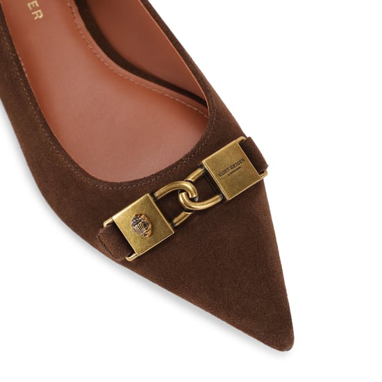 Kurt Geiger London Suede Kingsley Pointed Flat Ballet Flats - Image 4