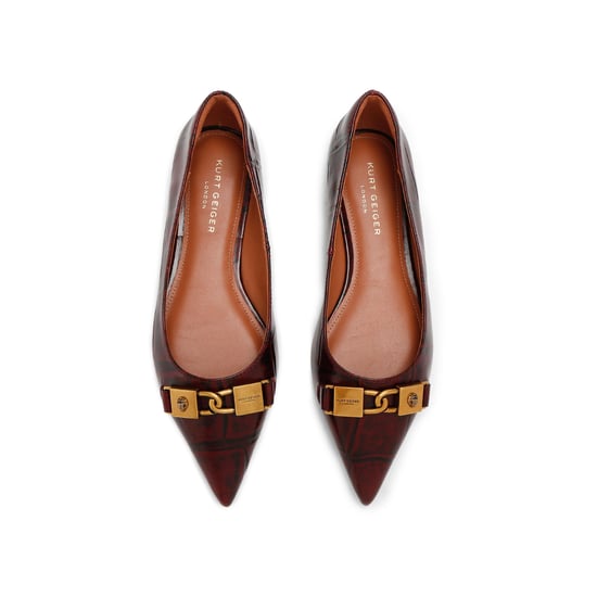 Kurt Geiger London Leather Kingsley Pointed Flat Ballet Flats - Image 2