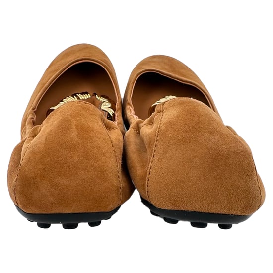 Tod's Ballerina's met Gouden Ring Detail in Bruin Suède - Image 6