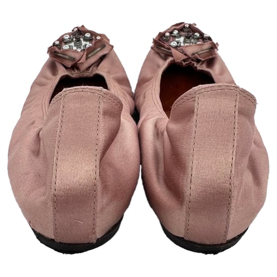 Lanvin Versierde Ballerina's in roze satijn - Image 6