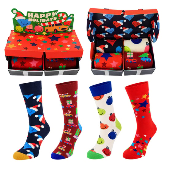 Happy Socks 4-Pack Holiday Classic Multicolour Gift Set - Image 1