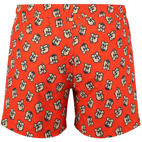 Happy Socks Doggo Mens Orange Swim Shorts - Image 2