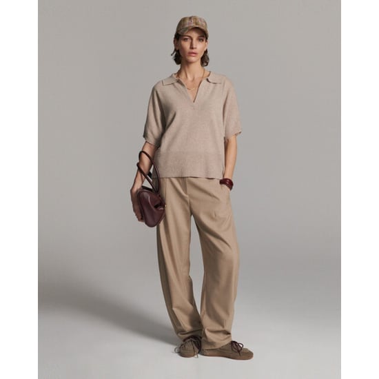 Summum 4s3041-12481 708 trousers barrel fit twill melange light taupe - Image 6