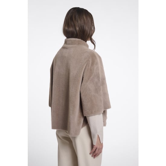 Rino & Pelle Faux fur cape taupe - Image 3