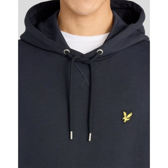 Lyle and Scott Ml2628v dark navy loose fit hooded sweater - Image 4