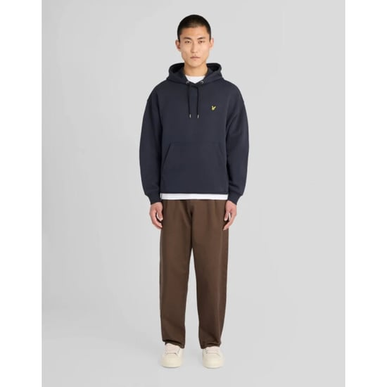 Lyle and Scott Ml2628v dark navy loose fit hooded sweater - Image 5