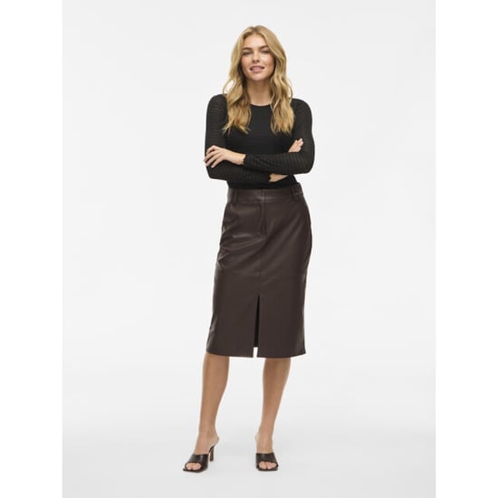 Vila Vidagmar hw midi coated skirt noos - - Image 4