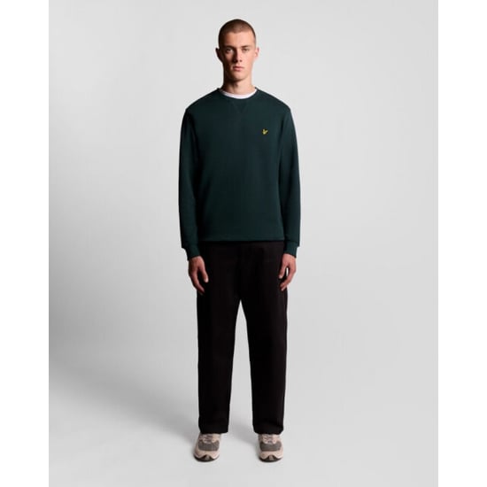 Lyle and Scott Ml424vog crew neck sweat dark green sweater - Image 2