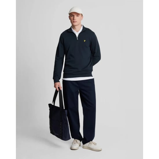 Lyle and Scott Ml2022vt loopback quarter zip dark navy heren sweat - Image 2