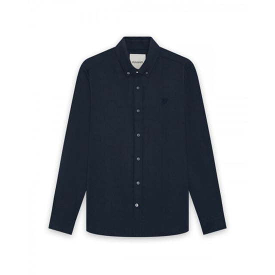 Lyle and Scott Lw2542v tonal plain flannel shirt overhemd - Image 4