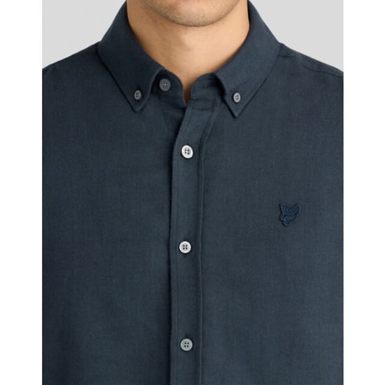 Lyle and Scott Lw2542v tonal plain flannel shirt overhemd - Image 5