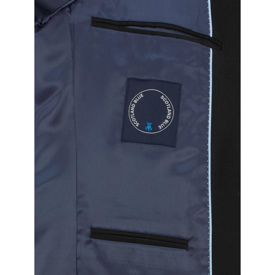 Bos Bright Blue Scotland blue kostuum d8 toulon suit wool 233028to05sb/990 black - Image 4
