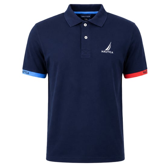 Nautica Hobbs Mens Dark Navy Polo Shirt - Image 1