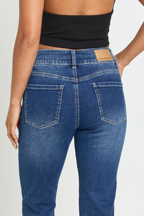 Petite Mid Waist Seam Detail Flare Jean - Image 4
