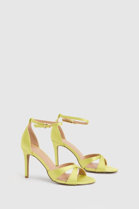 Cadenza Satin Cross Strap High Stiletto Heel Sandals - Image 3