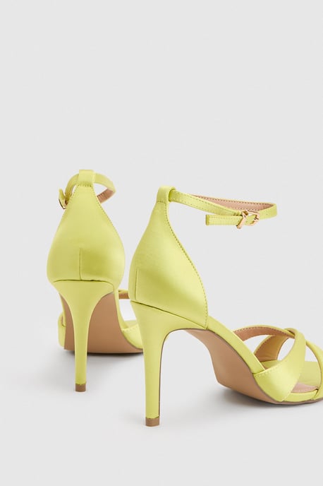Cadenza Satin Cross Strap High Stiletto Heel Sandals - Image 4