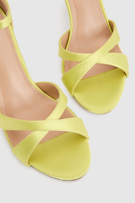 Cadenza Satin Cross Strap High Stiletto Heel Sandals - Image 5
