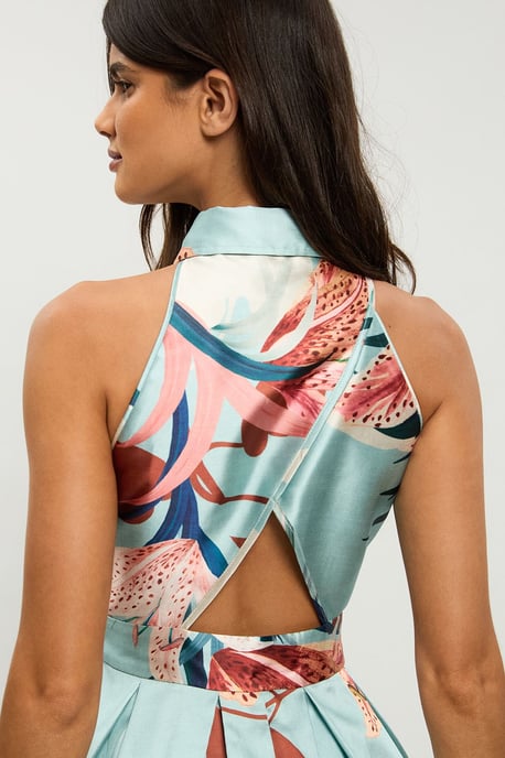Petite Lilly Print Twill Collared Maxi Dress - Image 2