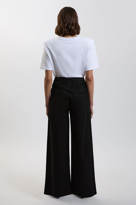 Denim Seam Detail Wide Leg Jean - Image 3