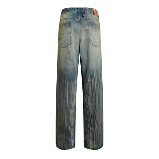 Men's Diesel 2001 D Macro U Wide Leg Jeans in Blue Denim - Image 2
