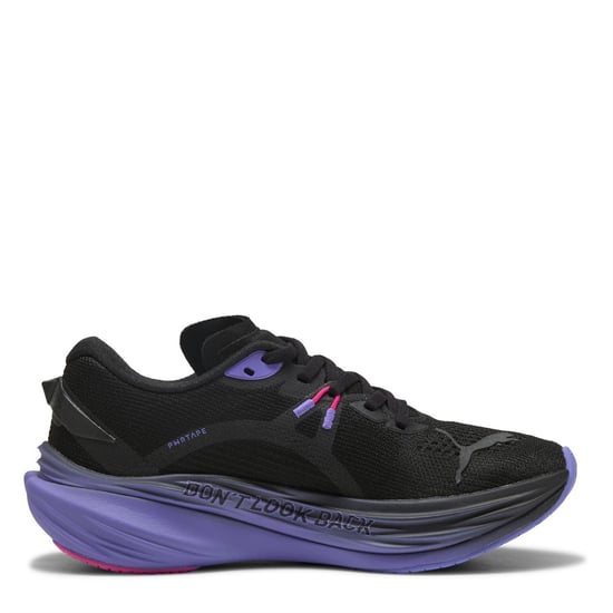 Women's Puma Deviate Nitro 3 Digitokyo Running Shoes in Black-Flurop - Image 4