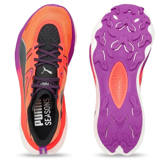 Women's Puma Deviate Nitro Elite Trail Wn Running Shoes in Glowingred - Image 3
