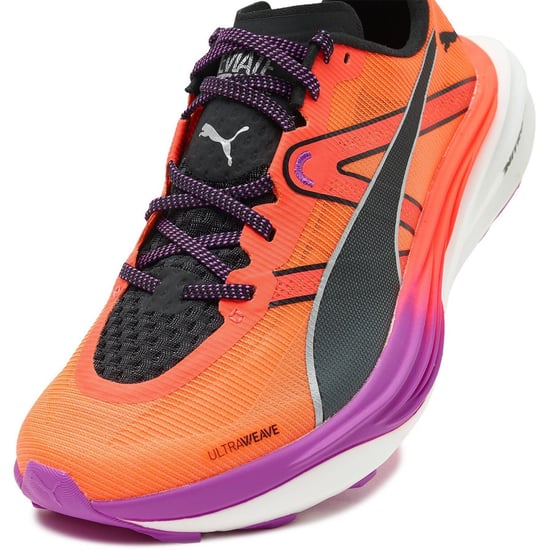 Women's Puma Deviate Nitro Elite Trail Wn Running Shoes in Glowingred - Image 6