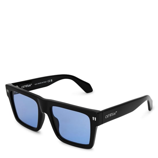 Accessories Off White Uv Protection Round Sunglasses in Black/Blue - Image 1