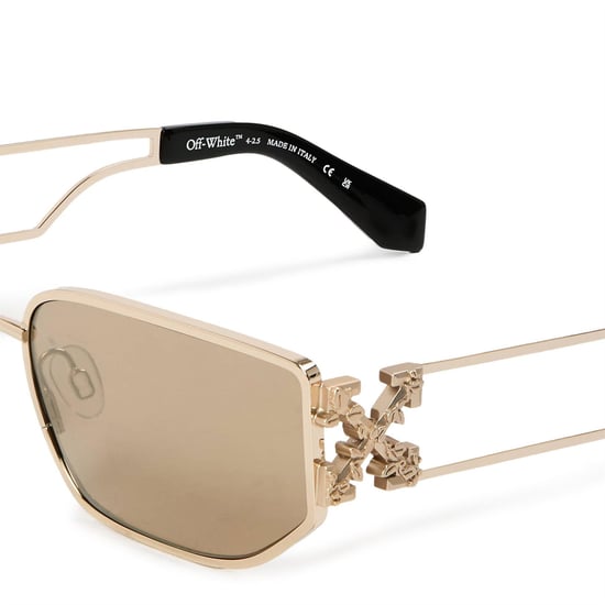 Accessories Off White Allen Rectangle Sunglasses in Gold Bronze - Image 3