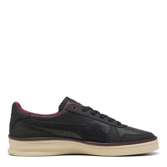 Women's Puma Indoor Regal Grace Low Top Trainers in Black-Canvas - Image 4