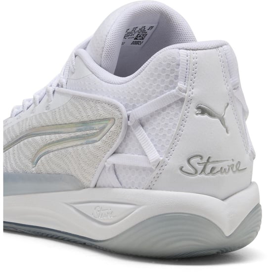 Women's Puma Stewie 4 Basketball Trainers in Puma White - Image 6