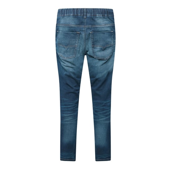 Men's Diesel Krooley E Ne Sweat Tapered Jeans in Blue Denim - Image 2