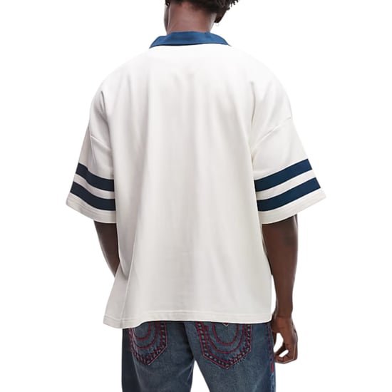True Religion Mens Polo Shirts Oversized Contrast Collar Short Sleeve Sports Top - Image 2